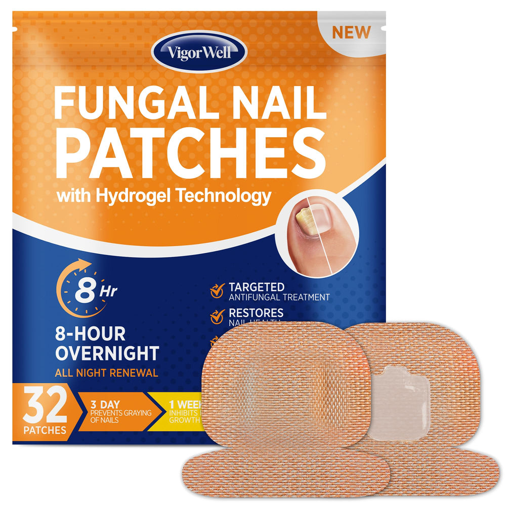 VigorWell parches nocturnos para uñas dañadas ofrecen reparación visible.