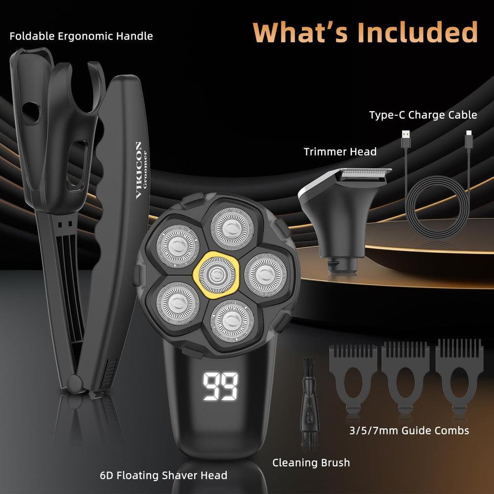 VIKICON Groomer suitable for wet and dry manscaping and easy cleaning.