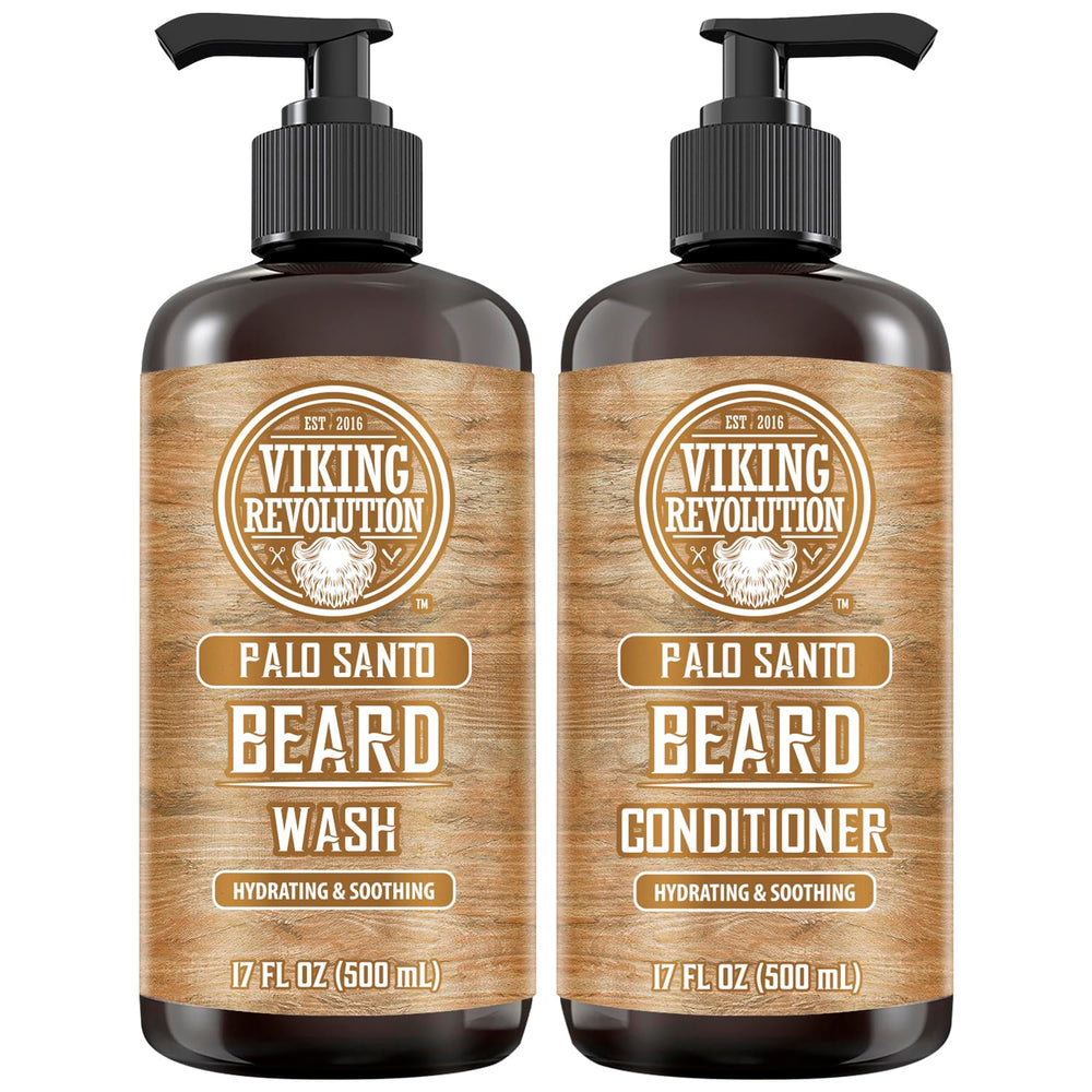 Viking Revolution 17oz beard care set packaging ready for gifting.