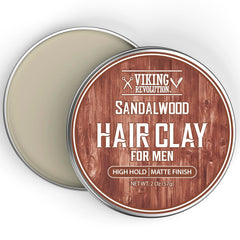 Viking Revolution arcilla para cabello con sándalo en frasco, acabado mate y natural.
