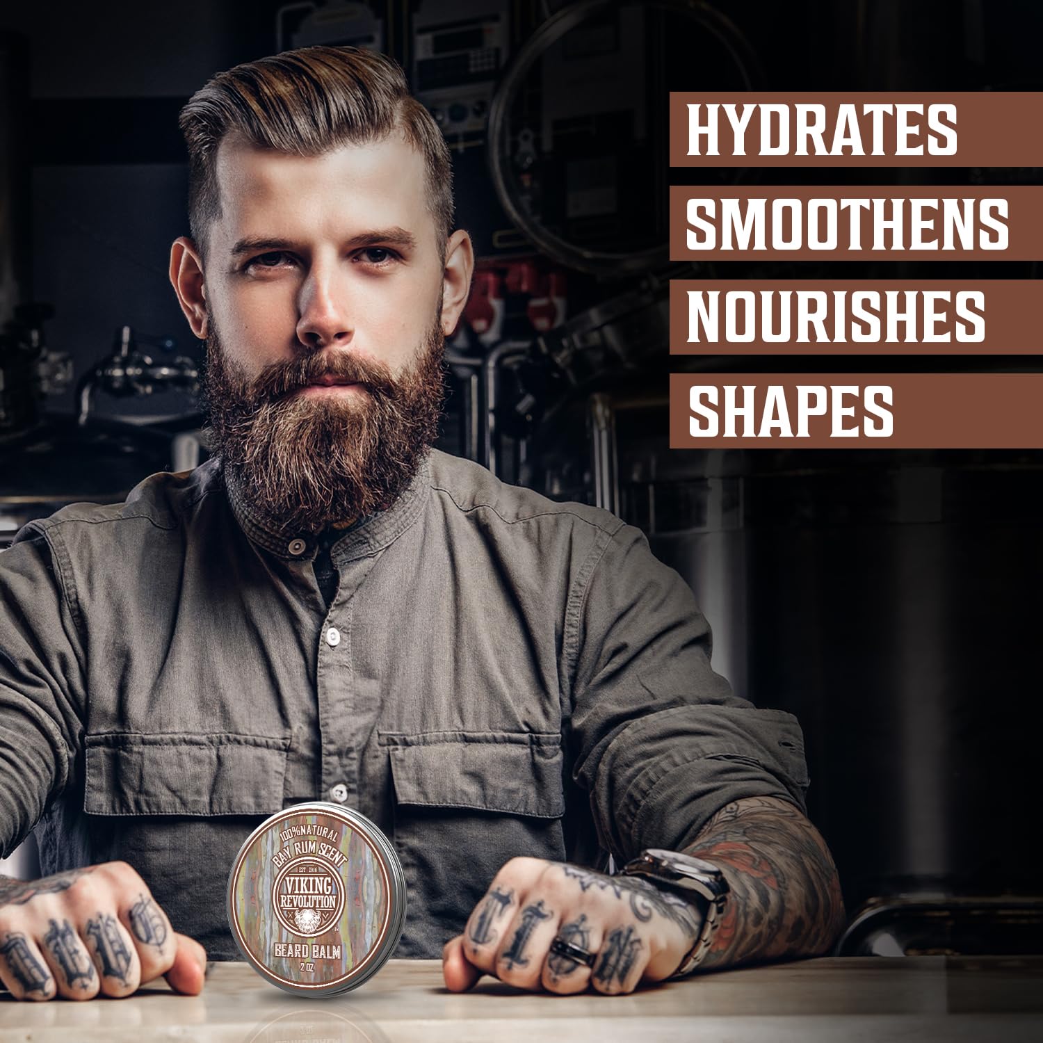 Viking Revolution Argan and Jojoba oil blend promotes nourishing beard care.