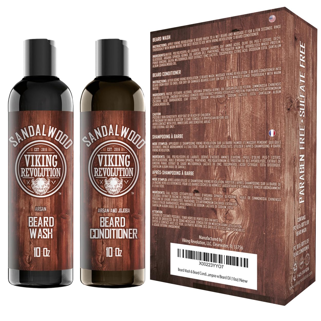 Viking Revolution argan jojoba oils bottle emphasizing premium hydration for beard.