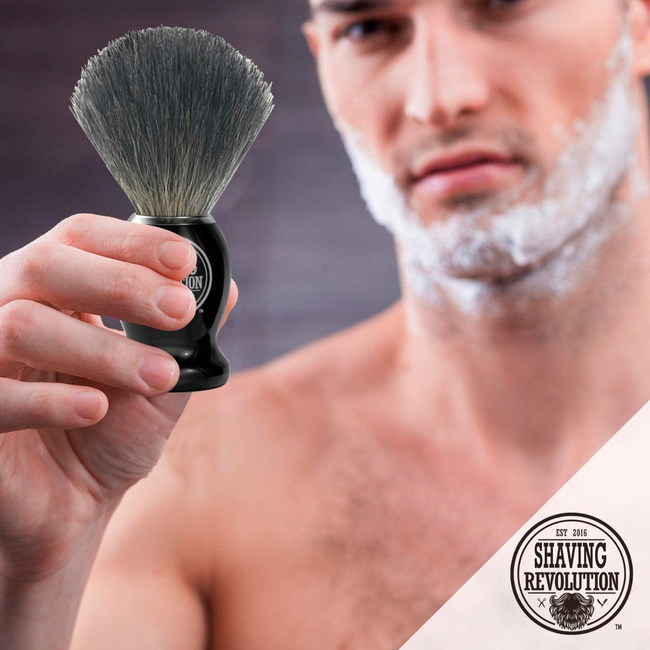 Viking Revolution lather-demo image shows luxurious cream forming on skin