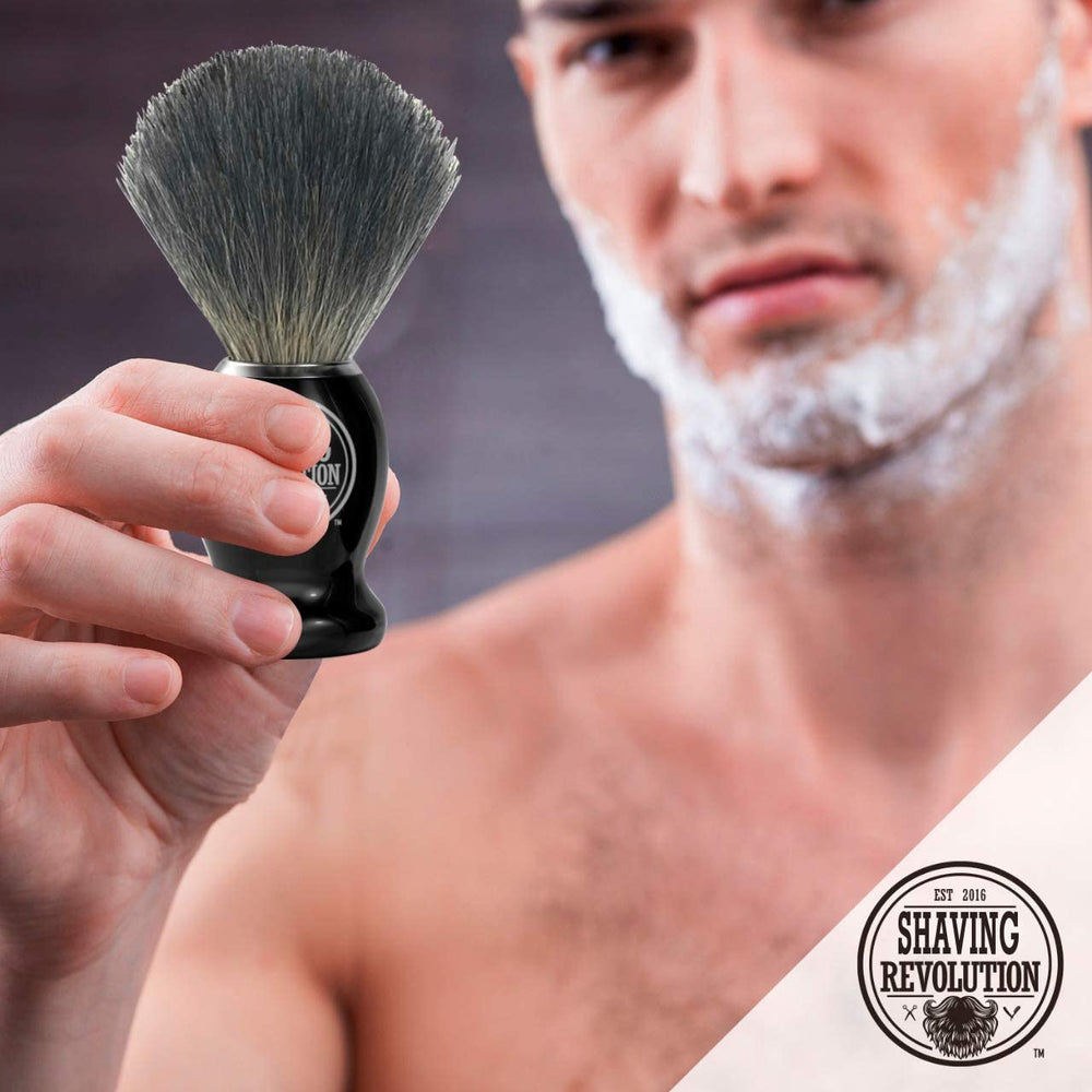 Viking Revolution lather-demo image shows luxurious cream forming on skin