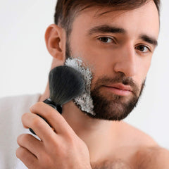 Viking Revolution soft bristles close-up provide gentle touch during morning shave