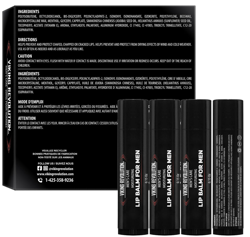 Bálsamo labial Viking Revolution para hombres, práctico y discreto
