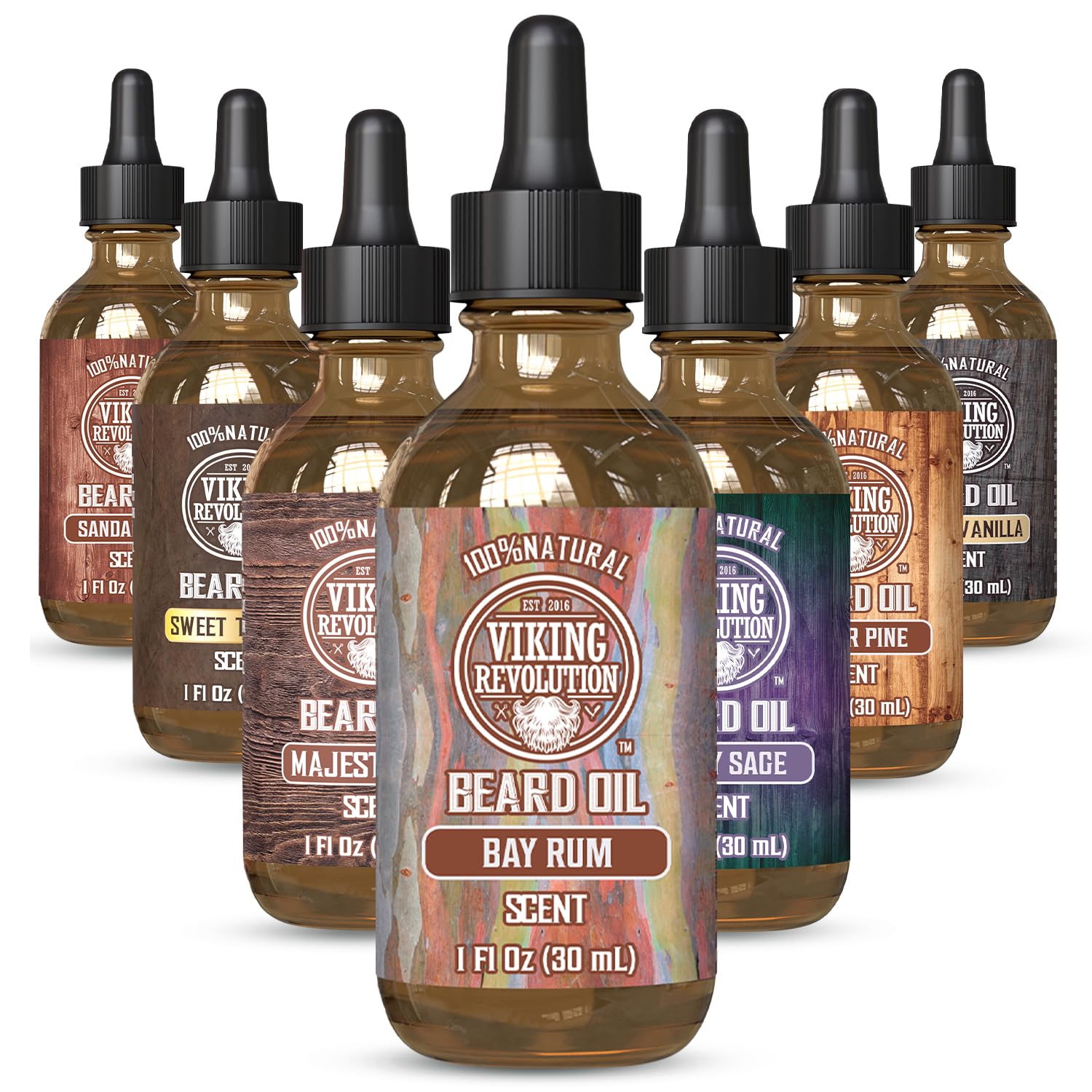 Viking Revolution Bay Rum Beard Oil bottle for conditioning