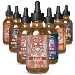 Viking Revolution Bay Rum Beard Oil bottle for conditioning