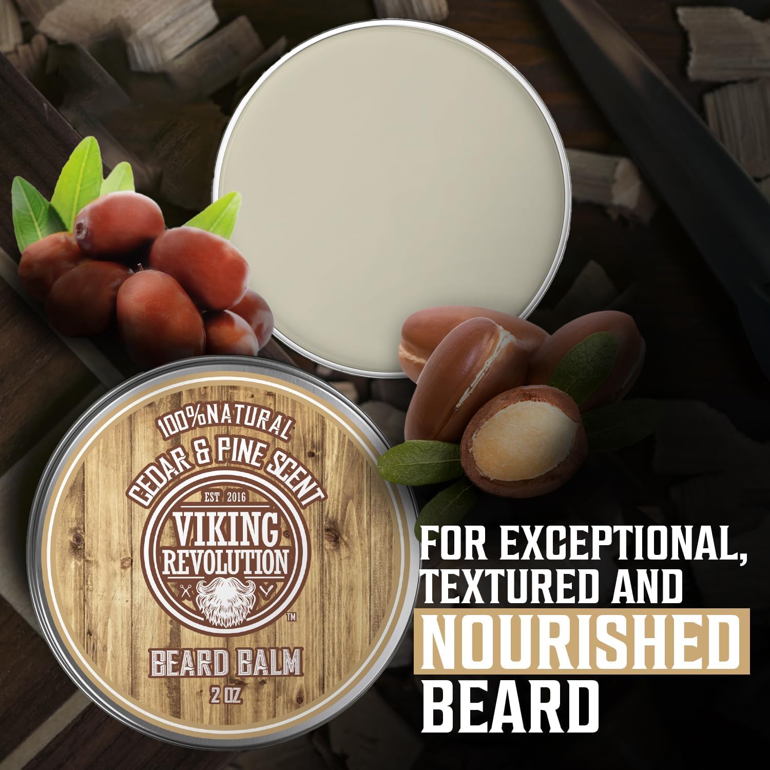 Viking Revolution Beeswax ingredient adds light hold for beard styling