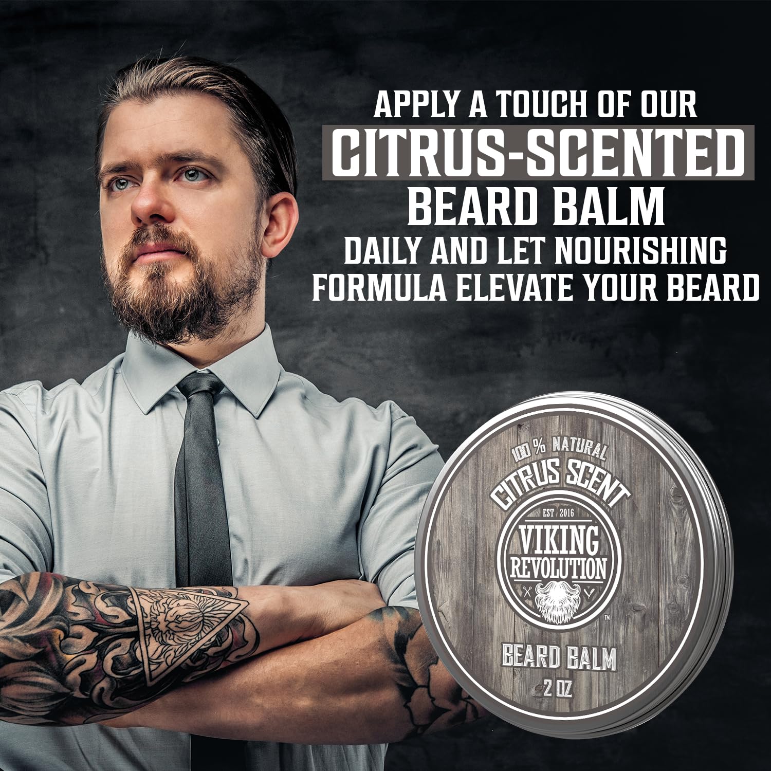 Viking Revolution beard balm ingredients argan and jojoba oils nourishing skin