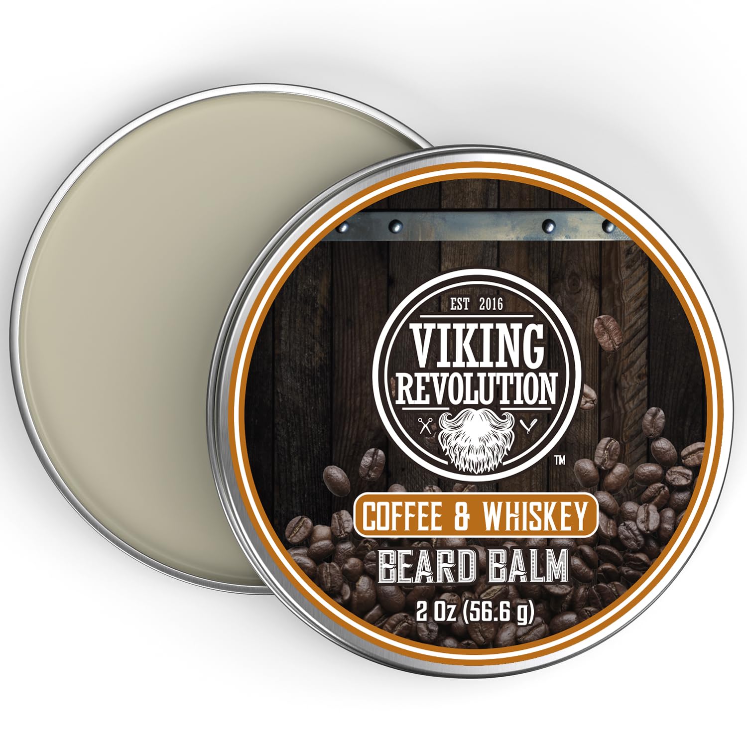 Beard balm on beard provides subtle shine and control