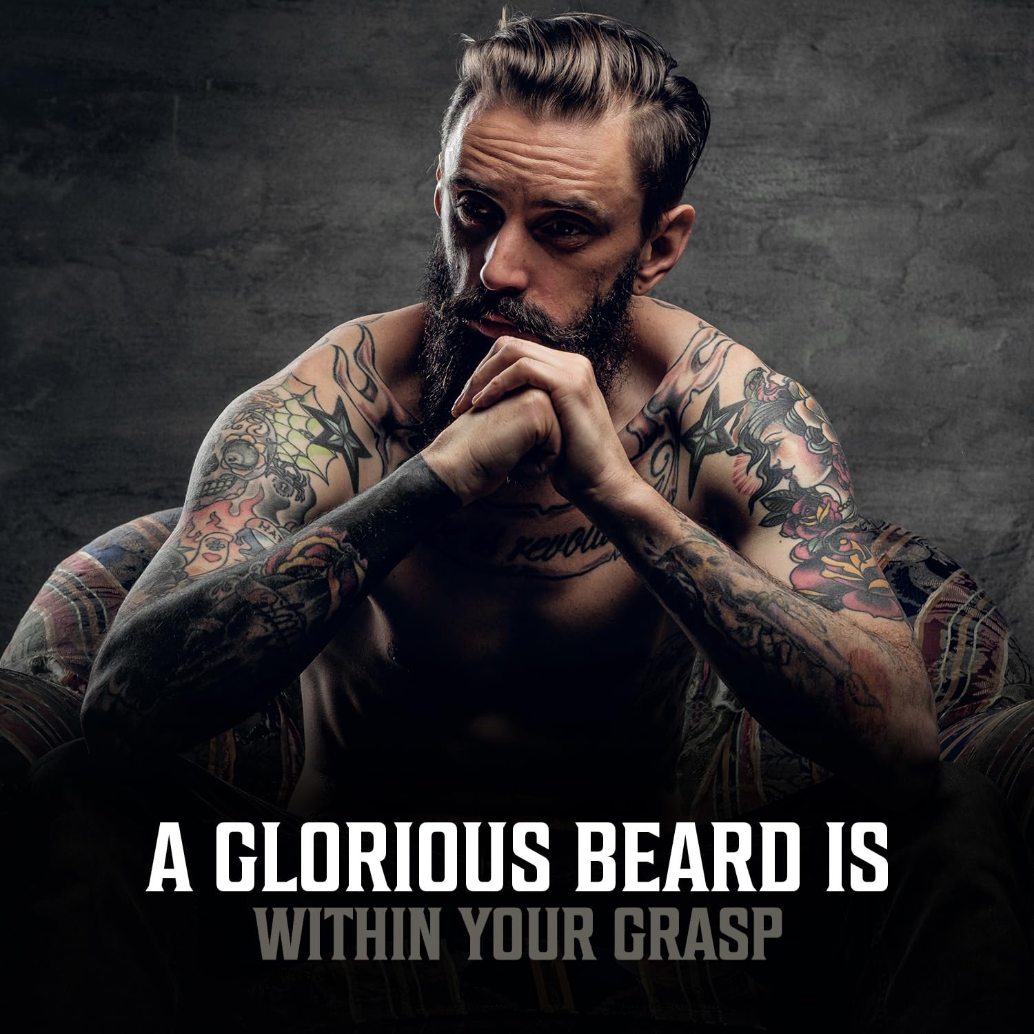 Daily beard care routine with Viking Revolution oil.
