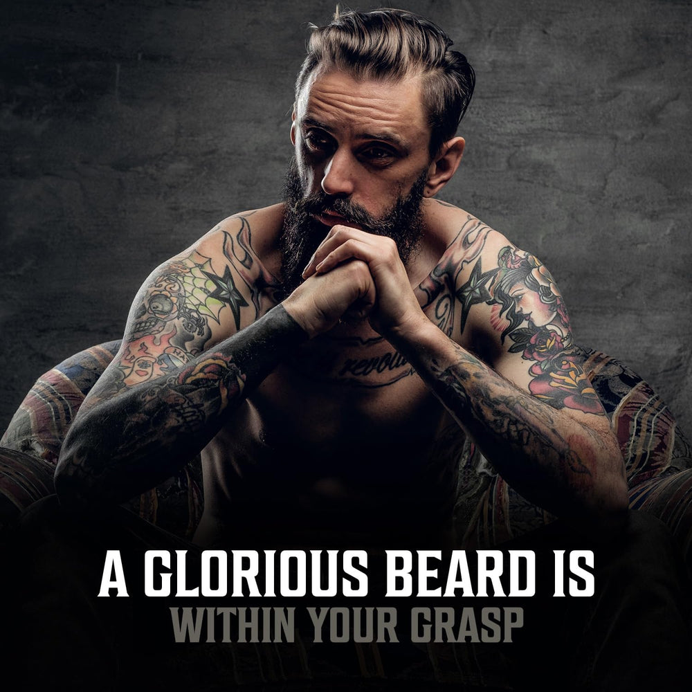 Daily beard care routine with Viking Revolution oil.