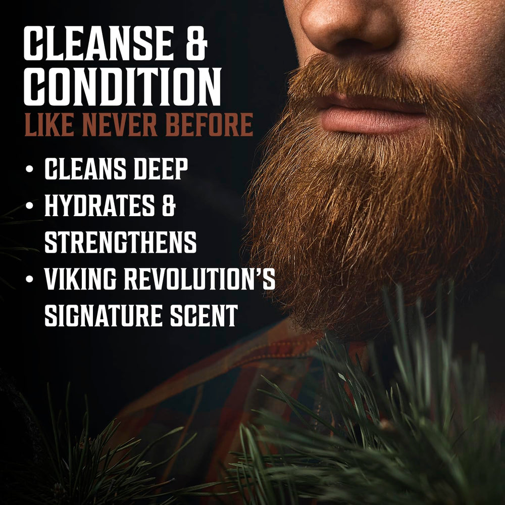 Viking Revolution beard care set packaging box suggests premium gift option.