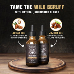 Softening formula helps tame frizz and smooth beard hair.