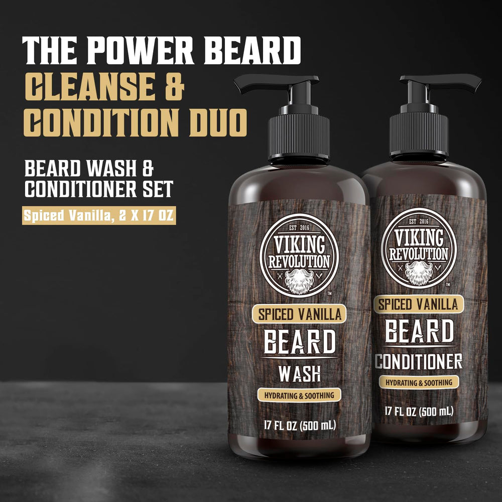 Viking Revolution beard conditioner moisture boost for softer, healthier looking beard.