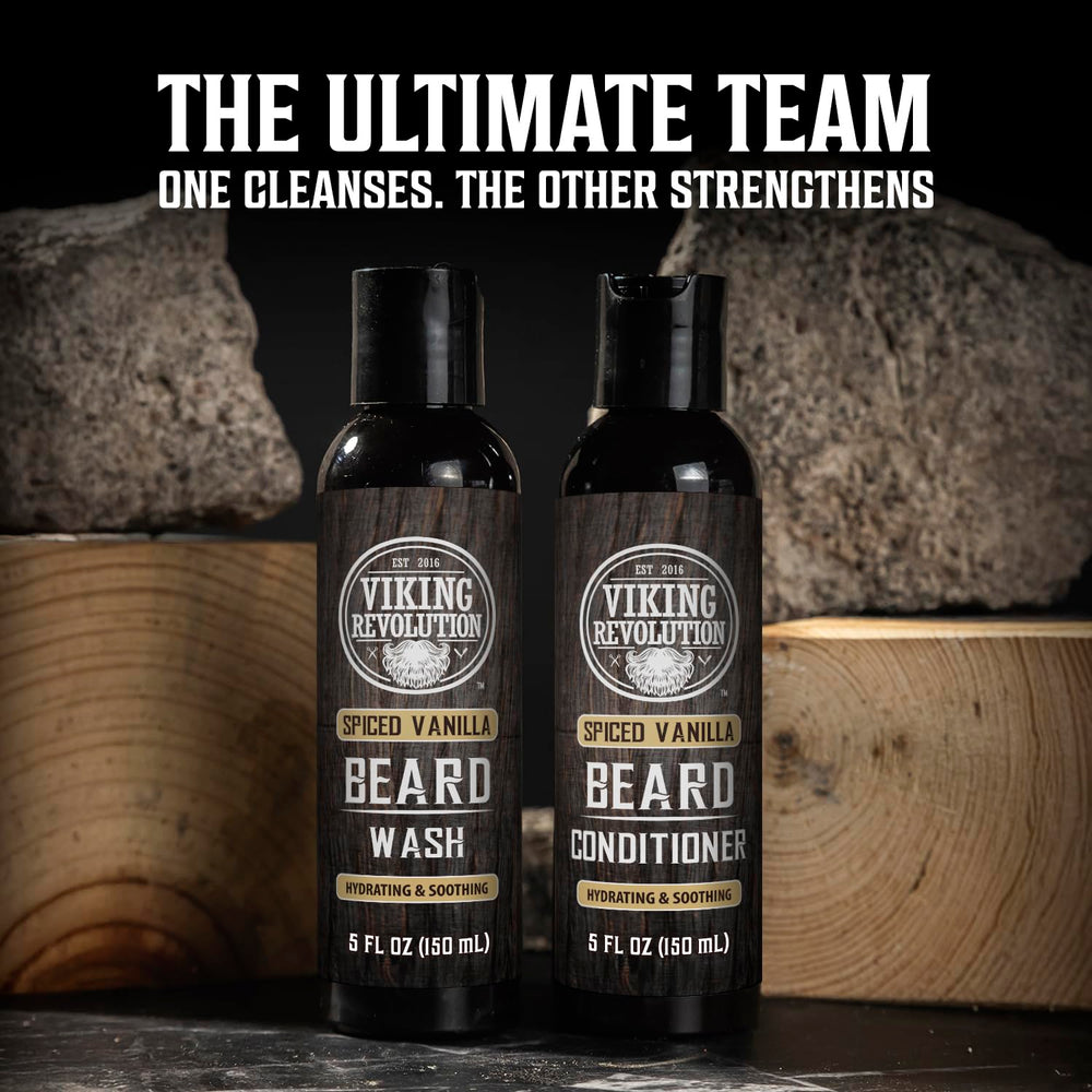 Viking Revolution beard conditioner tube for smoothing and softening.