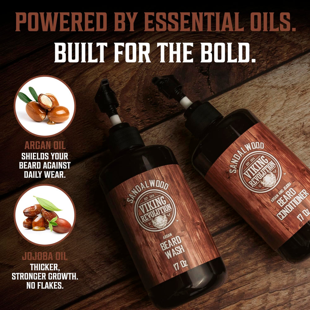 Viking Revolution beard oil dropper demonstrates deep moisturization for beard skin.