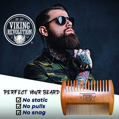 Beard oil application using the Viking Revolution comb