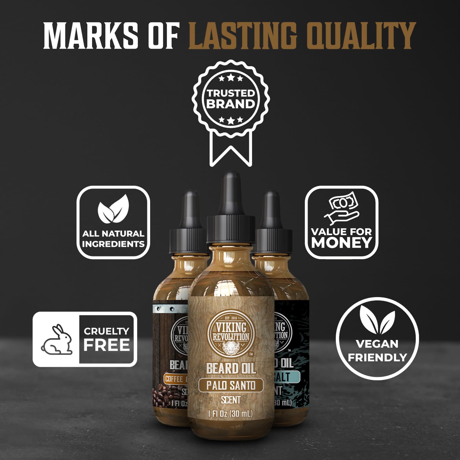 Viking Revolution beard oil dropper in use for easy root massage
