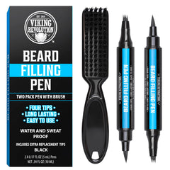 Viking Revolution Beard Pen 2-pack ready for easy beard filling and a fuller look.