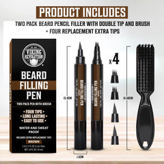 Viking Revolution beard-pen brush included aids grooming and even coverage.