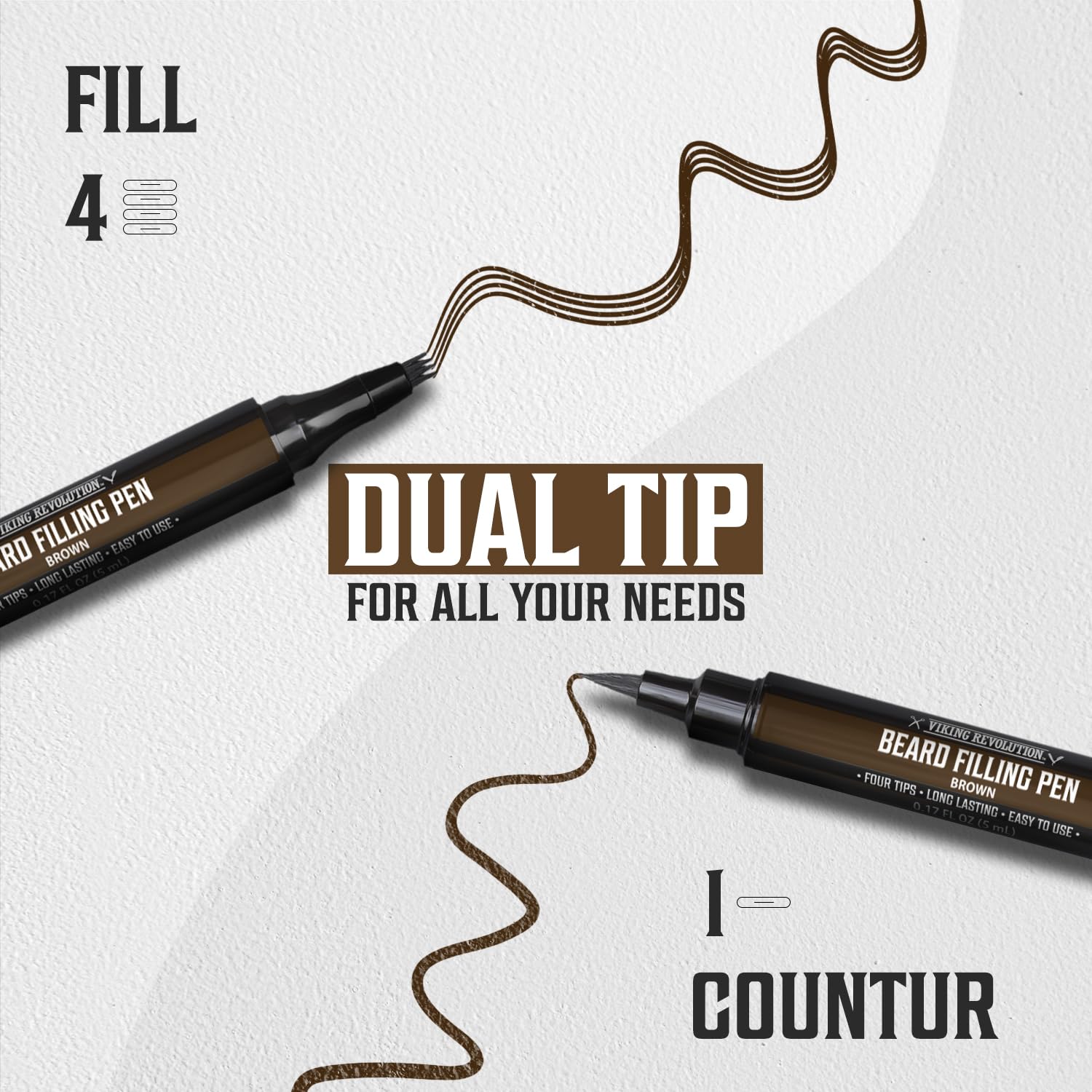 Viking Revolution beard-pen easy-use design suits beginners and pros.