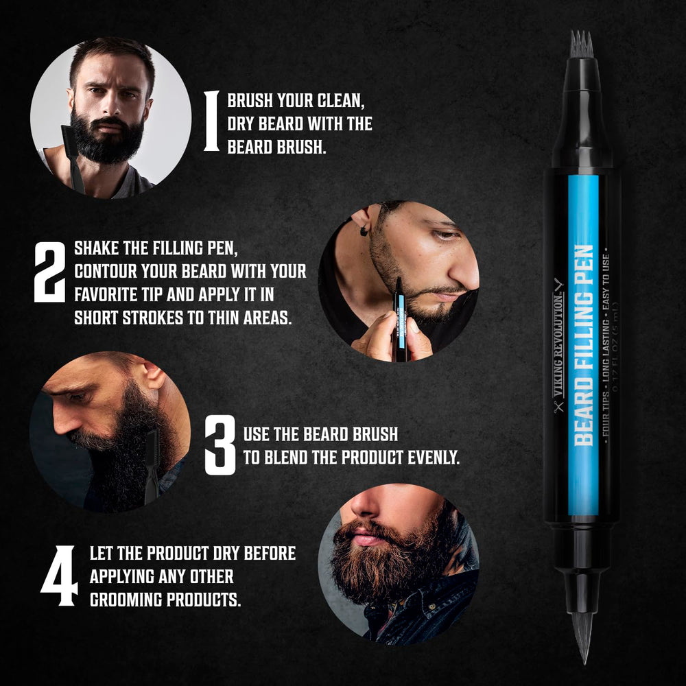 Viking Revolution beard pen packaging showcase for gifting.