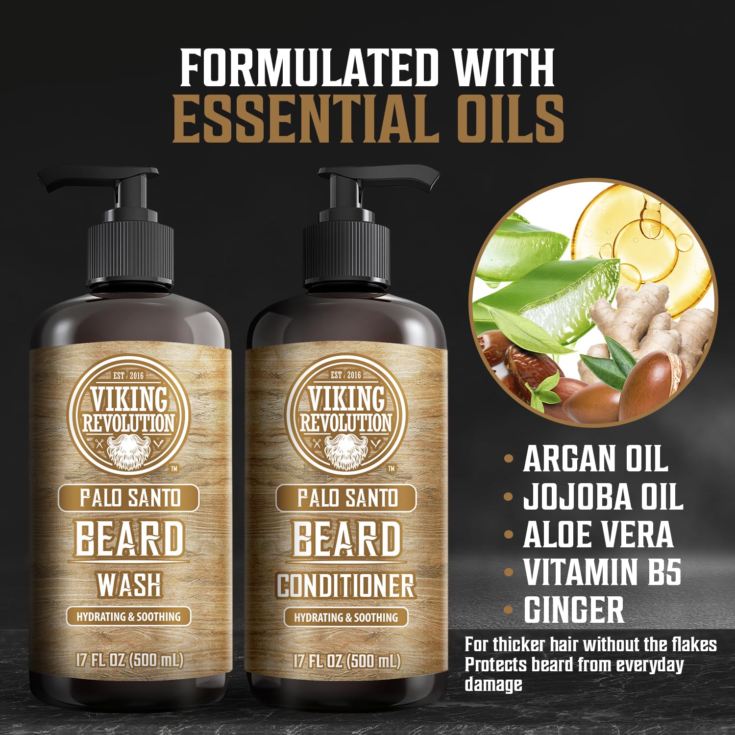 Viking Revolution beard wash lather foam showing rich cleansing action.