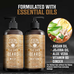 Viking Revolution beard wash lather foam showing rich cleansing action.