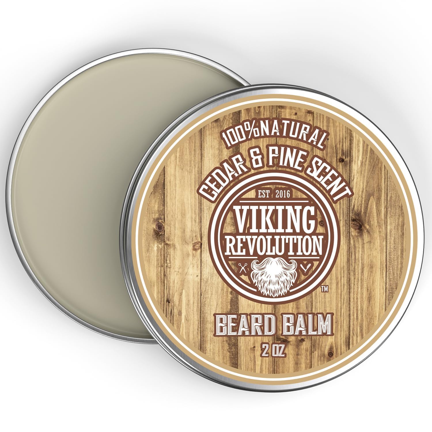 Viking Revolution Cedar & Pine Beard Balm with natural ingredients