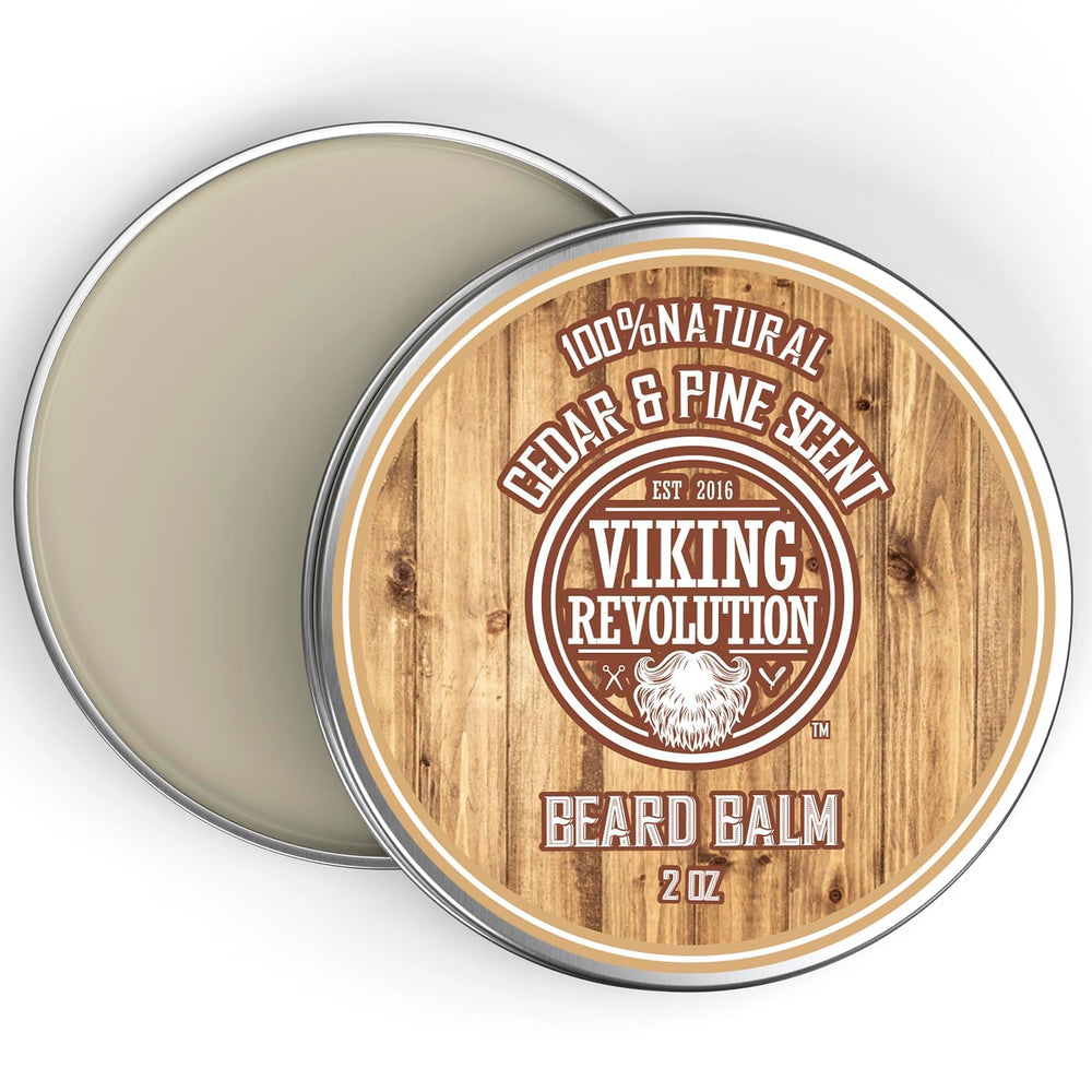 Viking Revolution Cedar & Pine Beard Balm with natural ingredients
