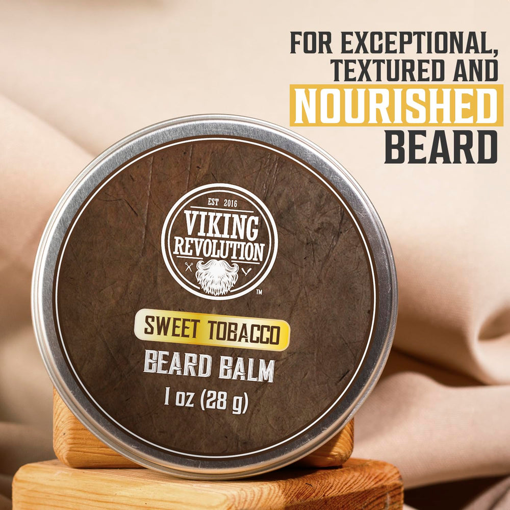 Viking Revolution citrus beard balm offers brighten and tame for everyday grooming.