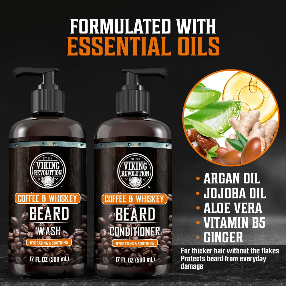 Viking Revolution beard conditioner bottle shows nourishing formula for softness