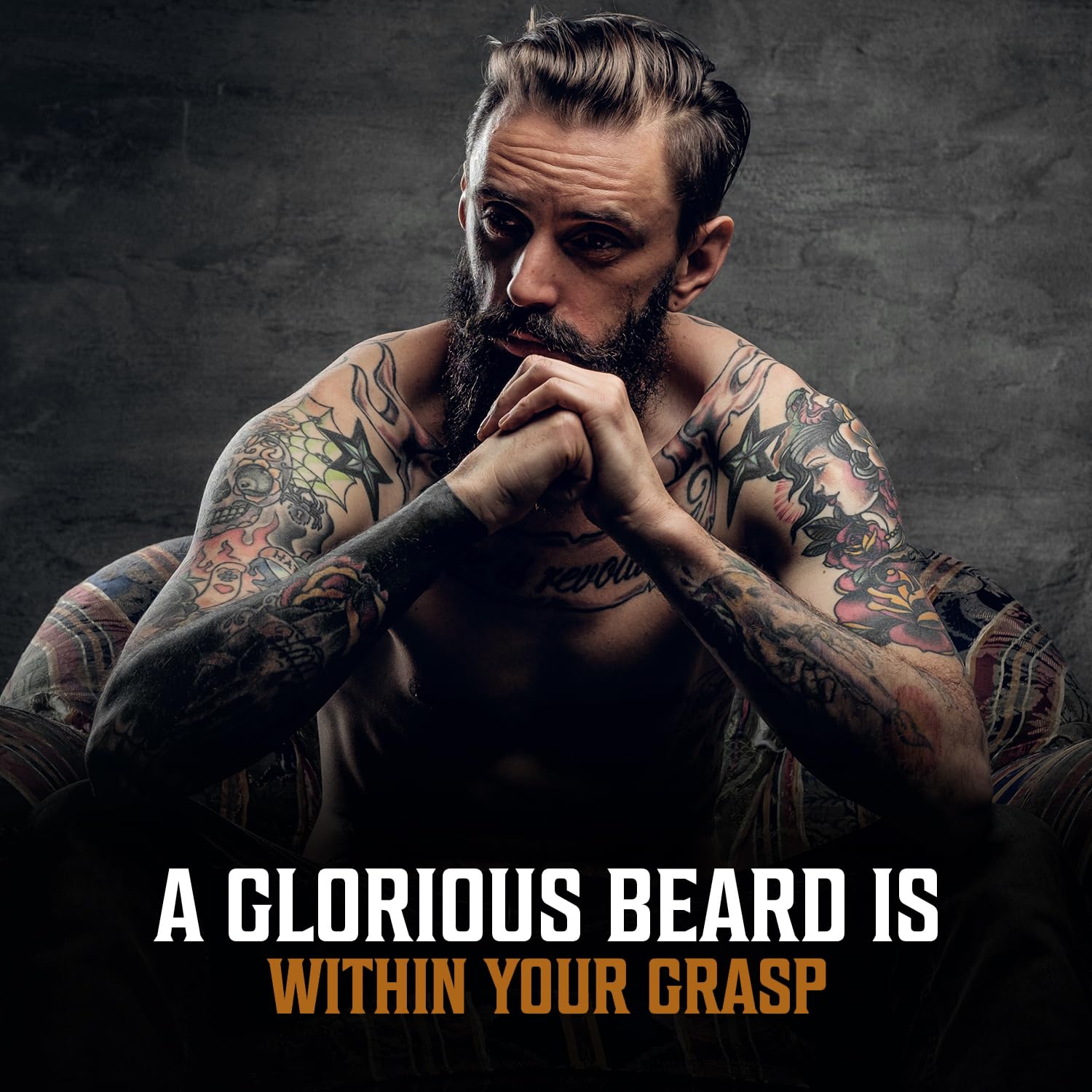 Viking Revolution Coffee Whiskey Beard Oil lifestyle shot in daily routine use