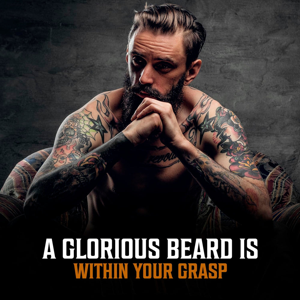 Viking Revolution Coffee Whiskey Beard Oil lifestyle shot in daily routine use