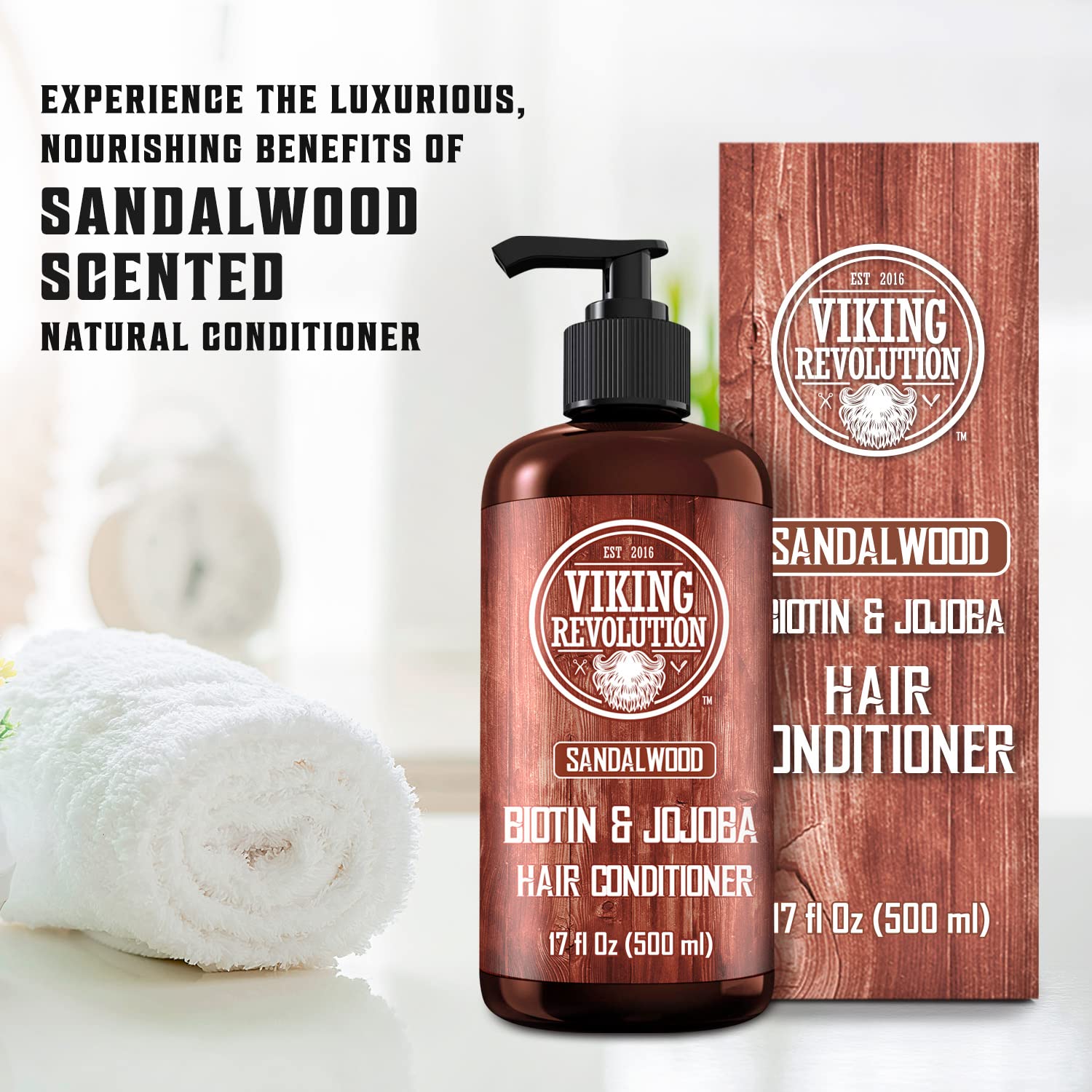 Cabello lavado con Viking Revolution Sandalo luce brillo y textura suave