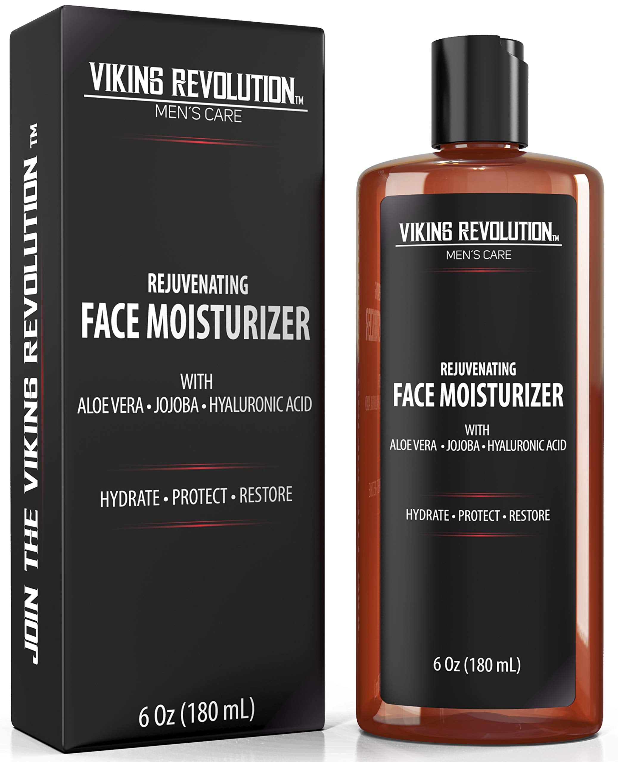 Crema hidratante Viking Revolution en bote para piel masculina sin grasa.