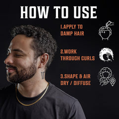 Crema para hombres con rizos de Viking Revolution para definir y controlar el peinado.