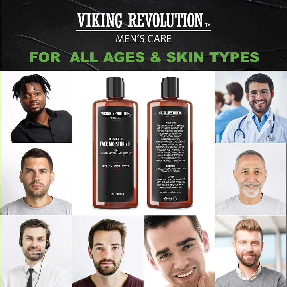 Rutina diaria de cuidado con Viking Revolution para hombres.
