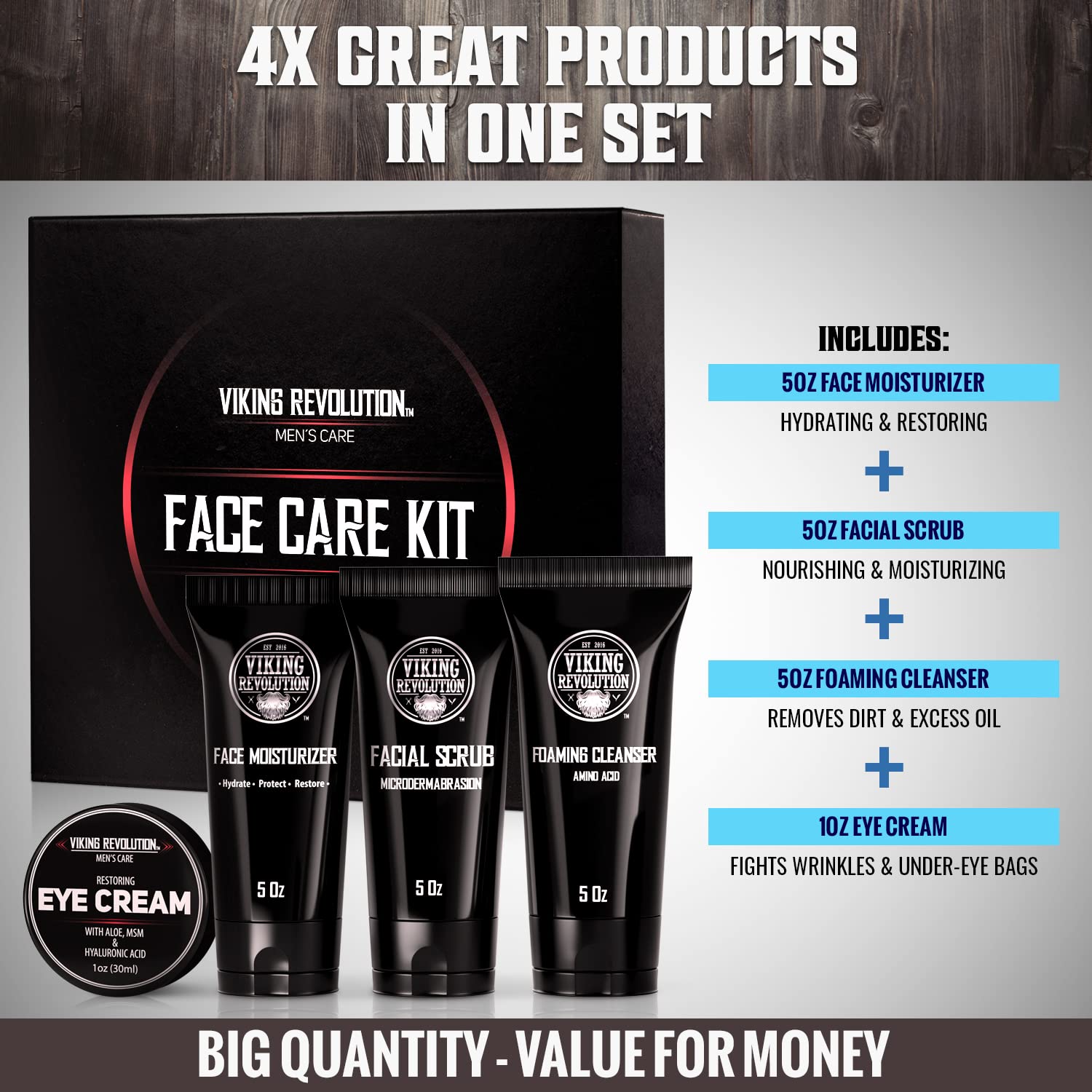 Viking Revolution eye cream tube highlights nourishing care around eyes for a brighter look.