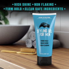 Viking Revolution hair gel in a clear formula for precise styling