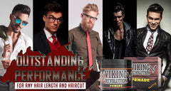 Viking Revolution bottle pour demonstrates water-based formula for quick styling