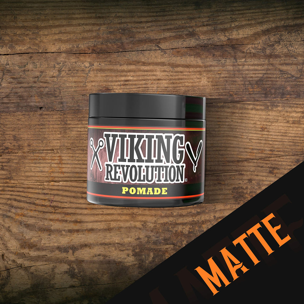 Viking Revolution finished hairstyle in mirror with matte shine