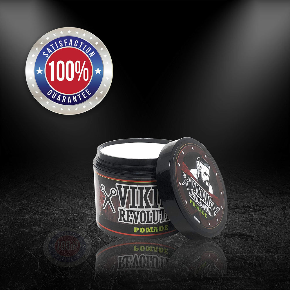 Viking Revolution hand applying pomade for medium hold on short hair