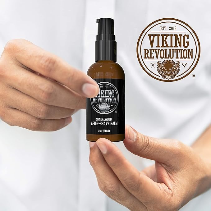 Viking Revolution Viking Luxury After-Shave Balm promotes hydrated, glowing skin after use