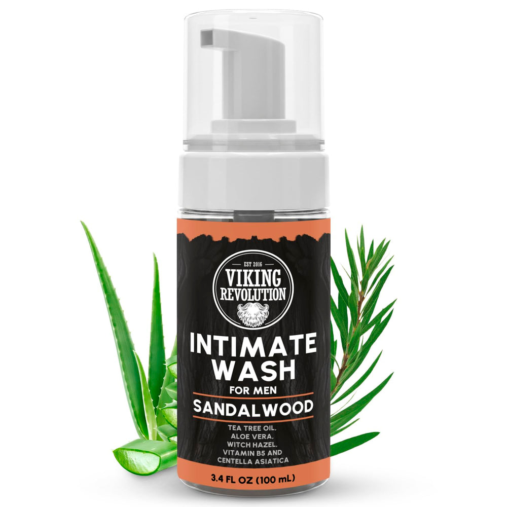 Viking Revolution Intimate Wash: botella espumosa para limpieza localizada y fresca.