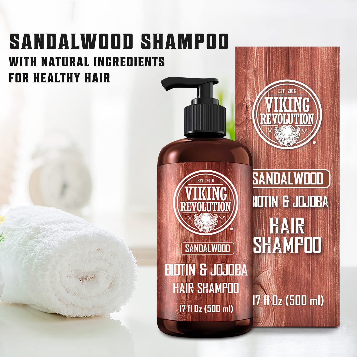 Viking Revolution jojoba olive oil blend provides deep moisture for hair.