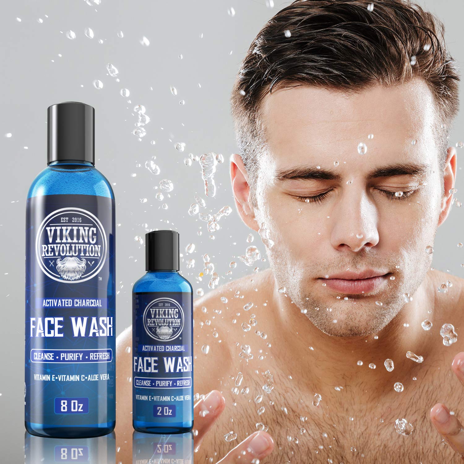 Viking Revolution Limpiador con Carbón: ingredientes como aloe vera para piel suave.
