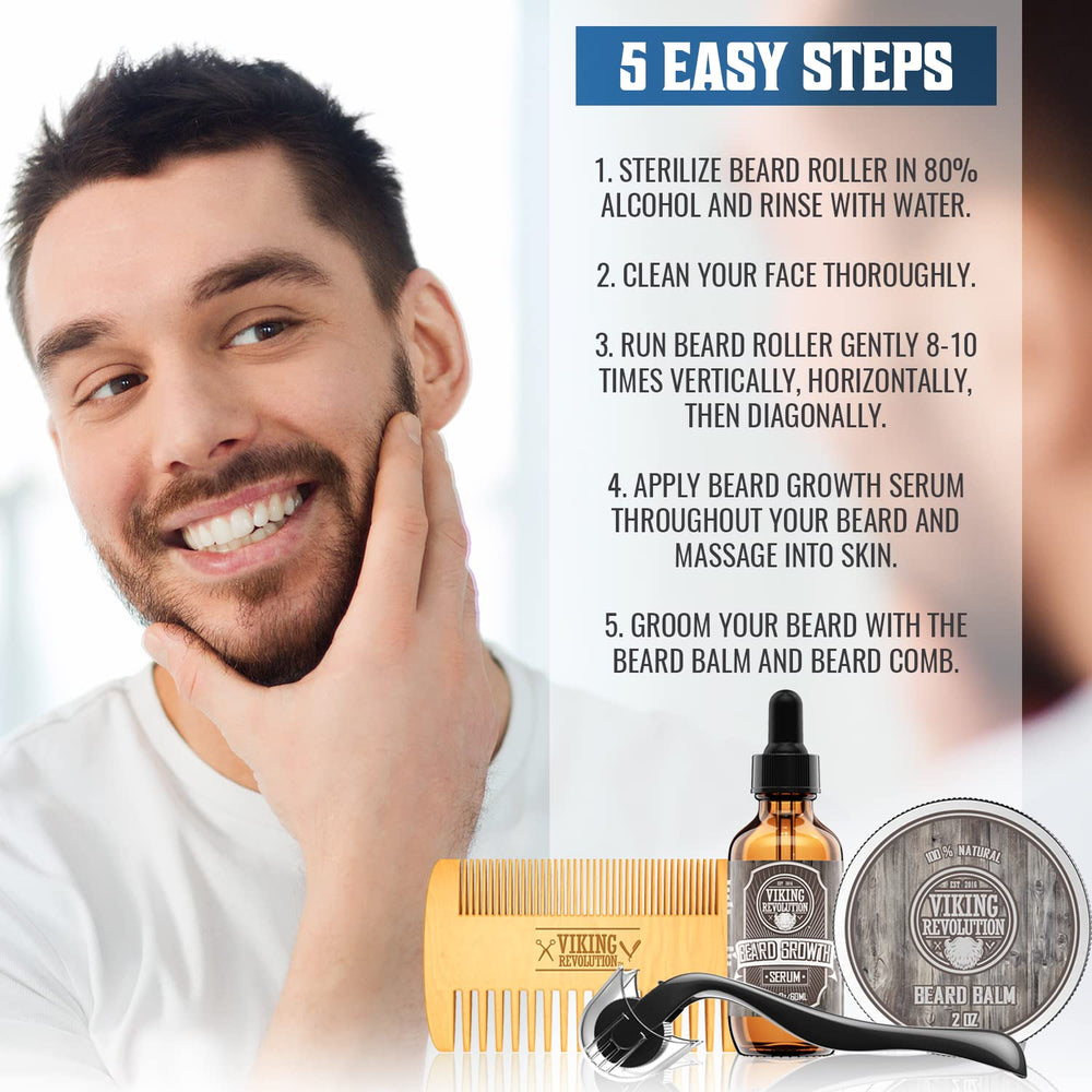 Viking Revolution masculine grooming setup suitable for a premium routine.